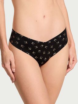 Victoria's Secret - Black Printed Regular Thong Panty