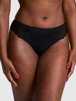 Victoria's Secret - Black Self Design Regular Brief Panty