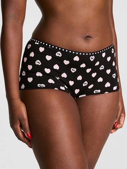 Victoria's Secret - Black Printed Regular Boyshorts