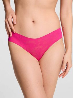 Victoria's Secret - Pink Self Design Regular Thong Panty