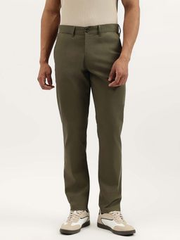 United Colors of Benetton - Olive Solid Relaxed Fit Twill Chinos