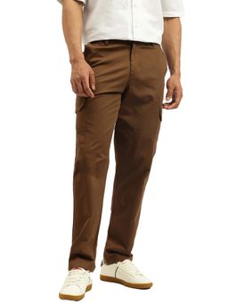 United Colors of Benetton - Brown Solid Straight Fit Twill Basic Cargo
