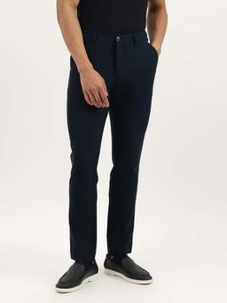 United Colors of Benetton - Blue Solid Slim Fit Ultra Knit Trouser
