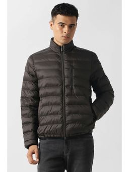 Van Heusen - Men Brown Solid Casual Jacket