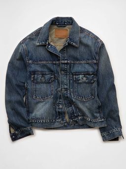 American Eagle - Men Blue Denim Trucker Jacket