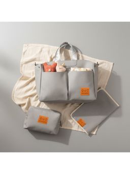 Abracadabra - Everyday Essentials Changing Mat Pouch and Diaper Bag - Misty Grey