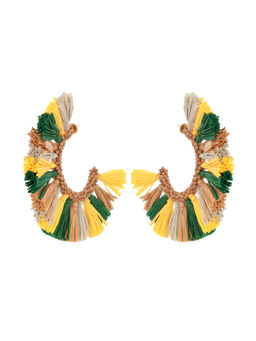 Raya Jewels - Multicolored Rafia Hoop Earrings