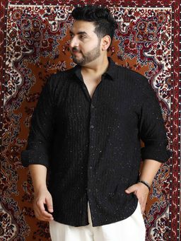 Instafab Plus - Men's Onyx Black Gleam-Tactile Shirt