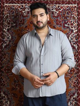 Instafab Plus - Men's Cloud Grey Tactile Shirt