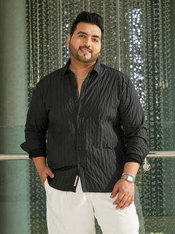 Instafab Plus - Men's Onyx Black Quilt-Tactile Shirt