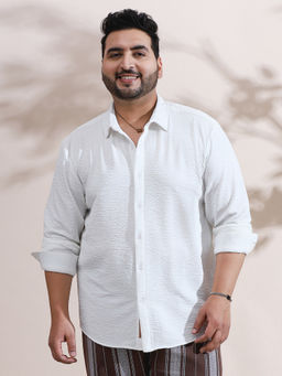 Instafab Plus - Men's White Surf-Tactile Shirt