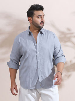 Instafab Plus - Men's Cloud Grey Tactile-Panel Shirt