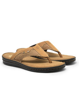 WOODLAND - Men Camel Yellow Casual Slip On Sandals