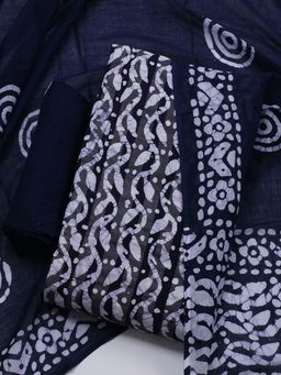 MEENA BAZAAR - Women Printed Blue Unstitched Kurta With Pant & Dupatta