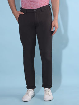 CRIMSOUNE CLUB - Mens Black Stretchable Trousers