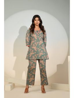Gahan - Green Floral Printed Co-Ord Set