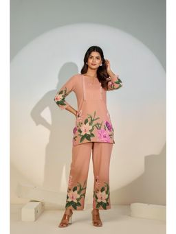 Gahan - Peach Floral Printed Co-Ord Set