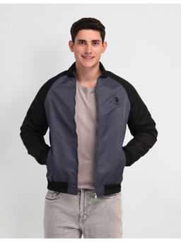 U.S. Polo Assn. Denim Co. - Colorblock Grey Full Sleeves Jacket