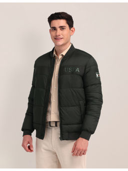 U.S. POLO ASSN. - Solid Green Full Sleeves Jacket