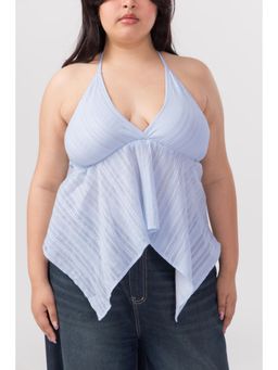 PAST MODERN - Women Blue Cotton Solid Top