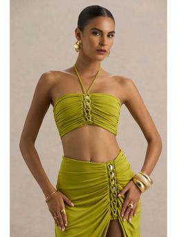 Bee Boe - Aurora Chain Green Halter Bustier