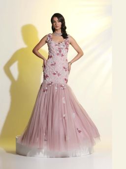 Meenagurnam - Peach Full Embellished Gown