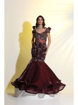 Meenagurnam - Embroidered Layer Embellished Gown