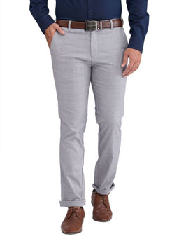 ColorPlus - Mens Contemporary Fit Checks Medium Grey Trouser