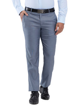Park Avenue - Mens Regular Fit Solid Dark Petrol Trouser