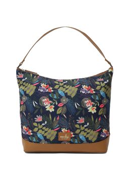 Aarke Ritu Kumar - Navy Jungle Print Hand Bag