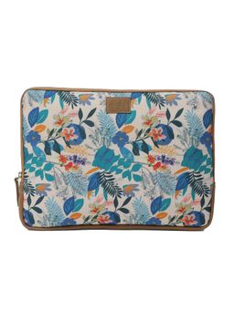 Aarke Ritu Kumar - White Jungle Print Laptop Sleeve'