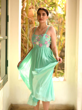 embroidered day dress