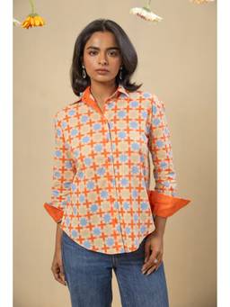 RATAN JAIPUR - Multi-Color Boyfriend Cotton Shirt