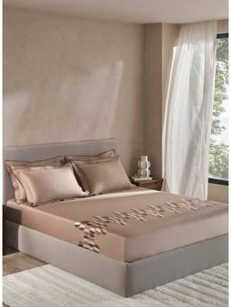 SANSAAR A D'DECOR BRAND LIVE CONSCIOUSLY - Driftwood Soft Bed Sheet with 2 Pillow Covers (King)