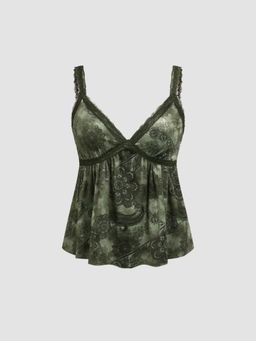 Cider - Velvet Sweetheart Aztec Lace Top