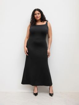 Cider - Bowknot Backless Mermaid Maxi Dress Curve & Plus