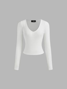 Cider - V-neck Long Sleeve Tee