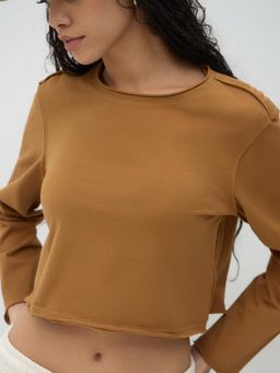 Cider - 100% Cotton Round Neckline Crop Tee