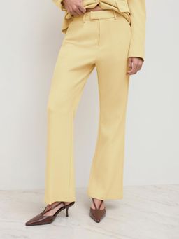 Cider - Mid Rise Flared Trousers With Belt