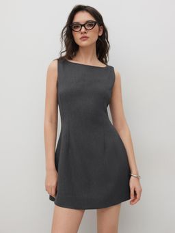 Cider - Boat Neck Mini Dress