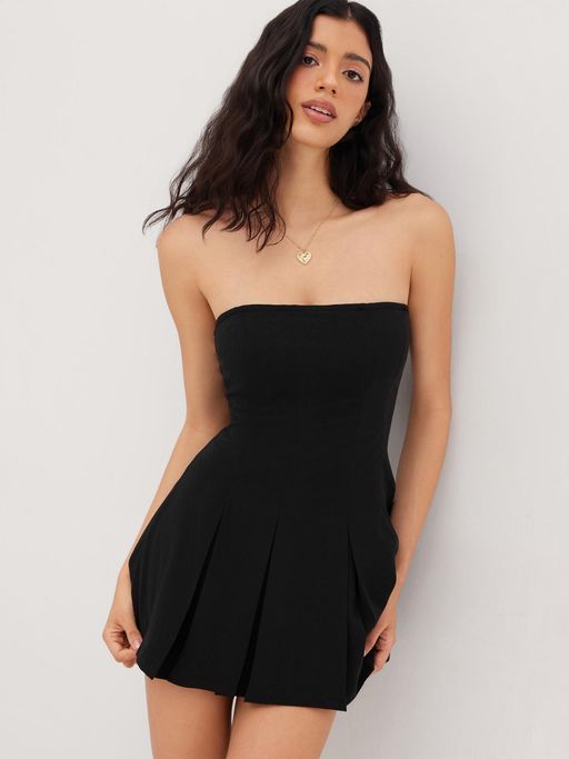 Buy Cider Pleated Bandeau Mini Dress (S) Online