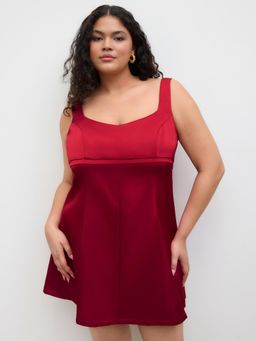Cider - Sweetheart Cut Out Mini Dress Curve & Plus