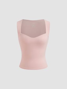 Cider - Contour Double Layered Sweetheart Neckline Top