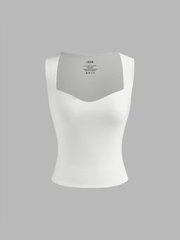 Cider - Contour Double Layered Sweetheart Neckline Top