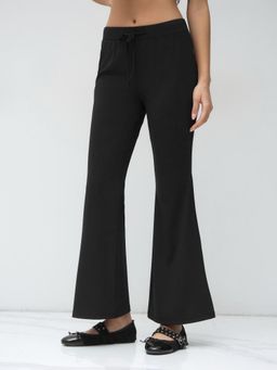 Cider - Low Rise Elastic Waist Flared Trousers
