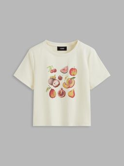 Cider - 100% Cotton Fruits Graphic Short Sleeve Tee