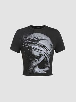 Cider - Figure Graphic Crop Tee