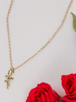 OOMPH - Rose Shape Charm Delicate Gold Tone Fashion Anklet