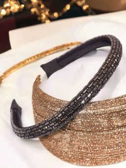 OOMPH - Black Crystal Thick Hair Band