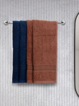 KOPA - Quick Dry 100% Cotton Soft Terry Towel -4Pc Hand Towel D'Ross Solid-Multi